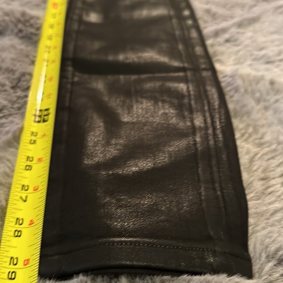 Good American Mid/Hig-rise Sexy Coated Black Skinny Stretch size 4 / 27 - Picture 11 of 12
